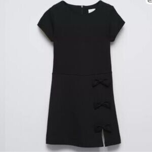 Zara Girls Short Jumpsuit with Bows Black 11-12Y